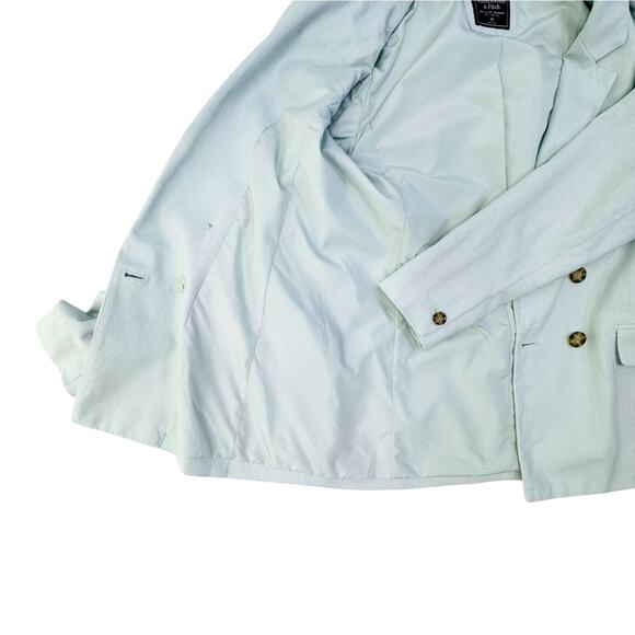 Abercrombie & Fitch Double-Breasted Blue Linen Blazer - Picture 10 of 14